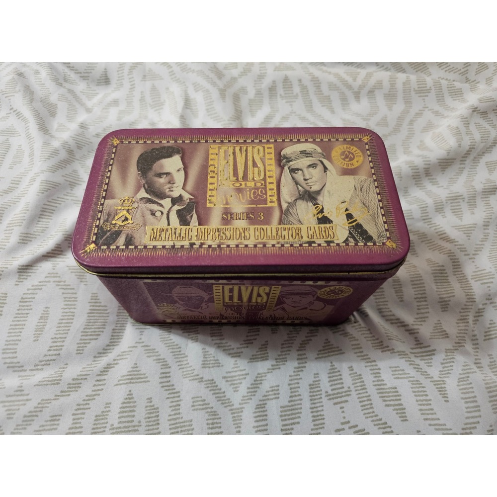 Elvis Gold Movies Series 3 Metallic Impressions Collector Cards Tin Set 1995